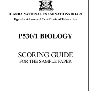 UACE 2026 Biology1 Sample Paper Scoring Guide (UNEB)