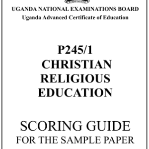 UACE 2026 CRE1 Sample Paper Scoring Guide (UNEB)