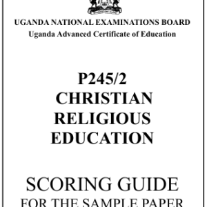 UACE 2026 CRE 2 Sample Paper Scoring Guide (UNEB)