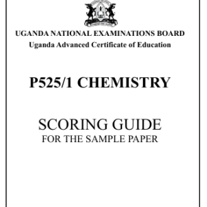 UACE 2026 Chemistry1 Sample Paper Scoring Guide (UNEB)