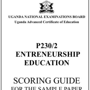UACE 2026 Entrepreneurship 2 Sample Paper Scoring Guide (UNEB)