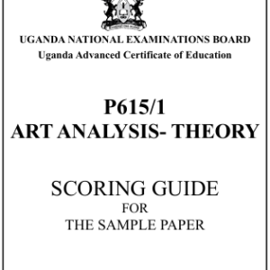 UACE 2026 Fine Art 1 Sample Paper Scoring Guide (UNEB)