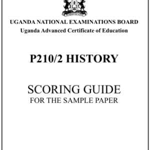 UACE 2026 History 2 Sample Paper Scoring Guide (UNEB)