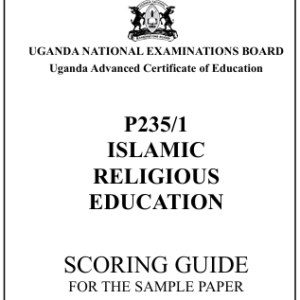 UACE 2026 IRE 1 Sample Paper Scoring Guide (UNEB)