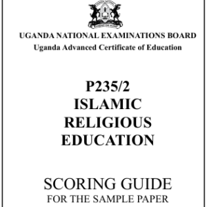 UACE 2026 IRE 2 Sample Paper Scoring Guide (UNEB)