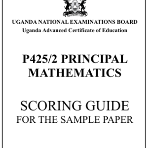 UACE 2026 Mathematics 2 Sample Paper Scoring Guide (UNEB)