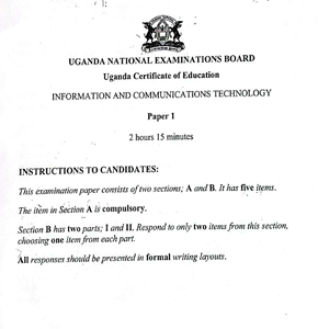 UNEB UCE ICT 1 2025 Proposed Guide